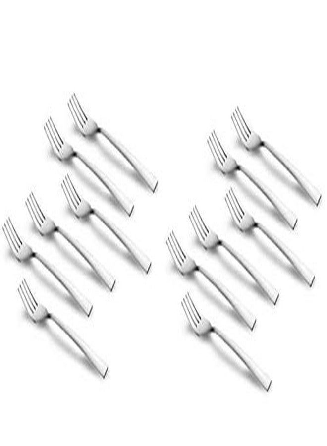 FNS Montavo by FnS Casper Stainless Steel Dessert Fork 12 pc Set for Dining Table, Home and Kitchen - Image 1